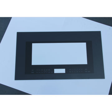 ब्लैक व्हाइट डेकोरेटिव सिल्क स्क्रीन प्रिंटेड कड़ा ग्लास